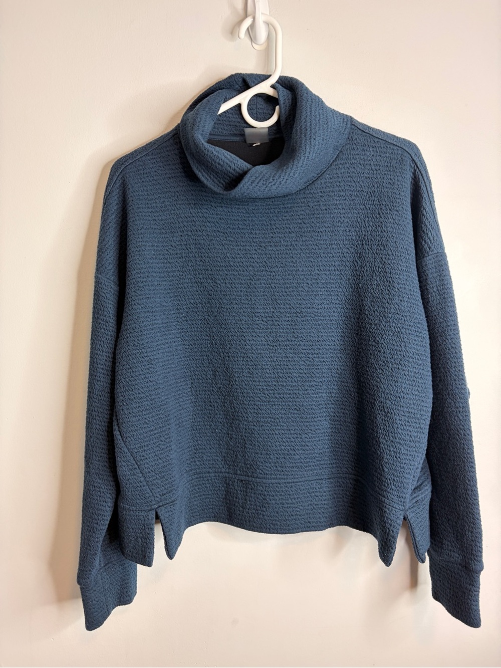 Calia Cozy Turtleneck Sweater Dark Teal Blue Large